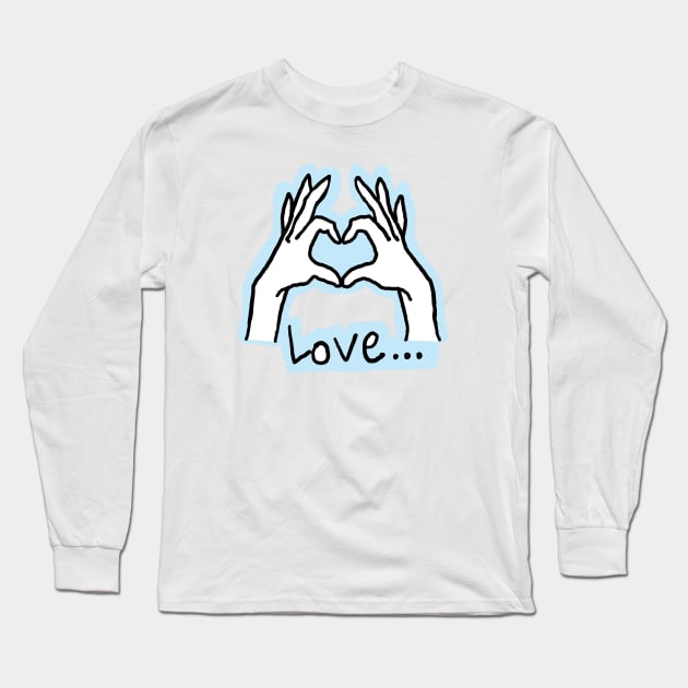 Finger heart Long Sleeve T-Shirt by zzzozzo